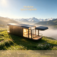Capsule spatiale immersive pour parc à thème, pod de divertissement modulaire, cabine préfabriquée de science-fiction pour complexe de loisirs