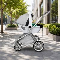 Poussette Bébé Tout-Terrain Personnalisable avec Logo, Pneus Pneumatiques, Suspension Avancée, Système de Voyage 2-en-1 EN1888 ASTM