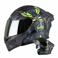 SLKE Nouveau Style 3C DOT Certification Double Lentille Street Bike Casque Intégral Flip up Casque Modulaire