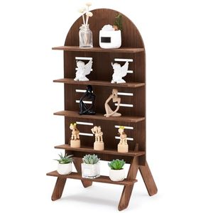 Espositore in Legno a 5 Ripiani, Altezza Regolabile, Sostenibile e Durevole, per <span class=keywords><strong>Cucina</strong></span>, Candele e Decorazioni - Product Image 1