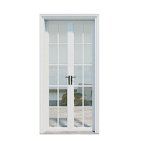 Rejilla de partición para interior, puerta abatible de vidrio de aleación de aluminio, puertas de vidrio con manija templada para, directo de fábrica, 2023