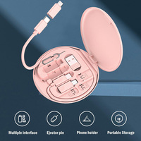 Kit de adaptador de cable de carga USB multifuncional 6 en 1 Carga rápida Todo tipo de teléfono Compatible Cable Case Converter Mobile