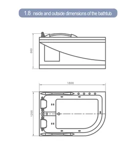 自立型バスタブバブルソーキング2人用ワールプールセールスパ工場付きカスタムマッサージバスタブ高級アクリルホワイトを販売