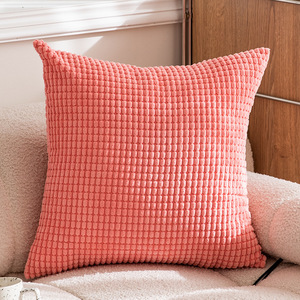 Áo gối nhung gân có họa tiết chắp vá, trang trí nhà phong cách nông trại, vỏ gối trang trí phong cách boho cho ghế sofa, giường, phòng khách - Product Image 4