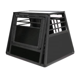 <span class=keywords><strong>Cage</strong></span> pour chien <span class=keywords><strong>Cage</strong></span> de transport pour animaux de compagnie en aluminium à double porte <span class=keywords><strong>Style</strong></span> simple en métal sûr pour les voyages temporaires Confort de votre chien bien-aimé - Product Image 3