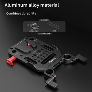 Placa de Batería Universal V-Mount Poyinco de 15 mm con Abrazadera de Doble Varilla, Adaptador de Montaje V-Lock de Aluminio CNC para Rig de Cámara DSLR - Portátil - Product Image 4