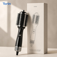 Brosse coiffante à air chaud Torlin Essential Oil 800W, lissage et bouclage, 3 niveaux de chaleur, interrupteur de flux d'air indépendant