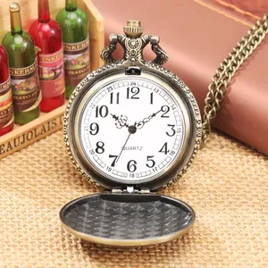Collar de cuarzo con colgante de reloj de bolsillo vintage de bronce con diseño de calavera de pistola que defiende la libertad, Segunda Enmienda, para hombre, Halloween, Navidad - Product Image 3