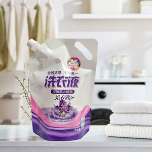 Reutilizable 1 Litro Recarga Doypack Bolsas de Plástico Lavavajillas Jabón Líquido Detergente Embalaje Caño Bolsas con Asa - Product Image 6