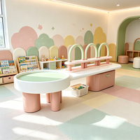 Table d'activités pour enfants faite à la main en résine de couleur macaron, durable, écologique, multifonctionnelle, pour le salon