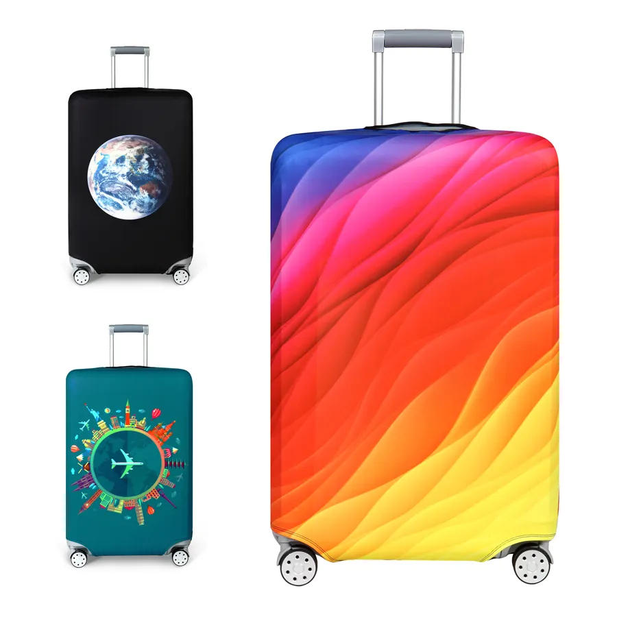 Lavable equipaje cubierta Spandex maleta cubierta protectora encaja 19-32 pulgadas equipaje cremallera en cubre