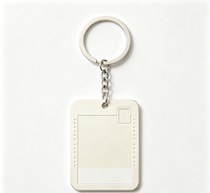 Transparent Acrylic Photo Keychain Rectangular Snap-in Key Ring Custom <b>Picture</b> Frame Pendant - Product Image 2