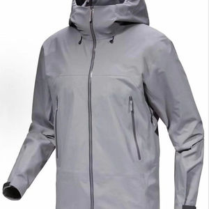 <span class=keywords><strong>Veste</strong></span> de pluie imperméable à coque rigide respirante et légère à <span class=keywords><strong>3</strong></span> <span class=keywords><strong>couches</strong></span> avec logo personnalisé, fermeture éclair sur le devant, coupe ample pour homme - Product Image 1