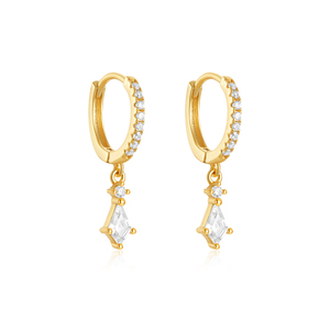 Pendientes de Plata de Ley con Forma de Gota de Agua y Borla de Estrella para Mujer - Product Image 2