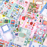 SIMNO Kawaii 30 feuilles bricolage autocollant décoratif livre Journal matériel Kpop autocollants enfants cadeau école papeterie