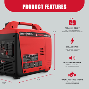 Senci 휴대용 가솔린 발전기 1.2kw 1.5kw 가정용 캠핑을위한 저소음 인버터 발전기 - Product Image 2