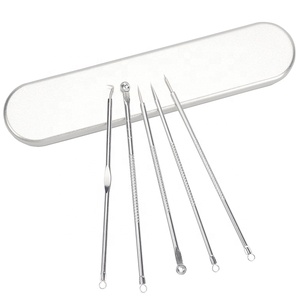 Chuyên nghiệp 5pcs mụn đầu đen Remover extractor Tool Kit mặt mụn trứng cá mụn nhọt needles Set với Box cho Thẩm mỹ viện - Product Image 3