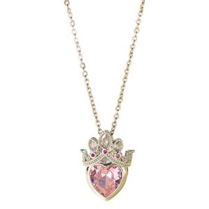 Collar de Acero Inoxidable con Colgante de Corona de Princesa Rosa y Cadena de Amor, Joyería Fina, Anillo de Cadena de Acero Inoxidable - Product Image 5