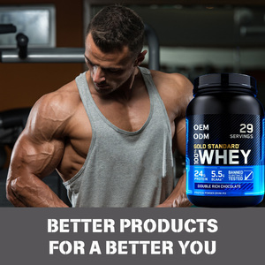 Poudre de protéines de lactosérum pour la récupération musculaire, entraînement en salle de sport, nutrition sportive, complément alimentaire pour la remise en forme, haute teneur en protéines, faible teneur en matières grasses, soutient - Product Image 2