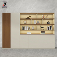 Bureau de direction moderne et élégant en forme de L pour patron ou PDG Meubles à panneaux en bois pour espace de travail de direction