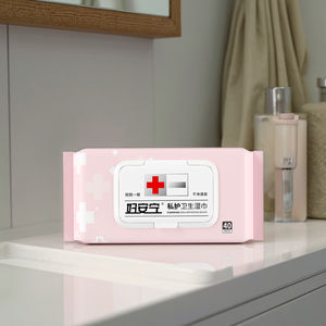 Lingettes humides biodégradables écologiques pour adultes, papier toilette naturel biologique pour le soin de la peau, lingettes humides féminines, marque privée - Product Image 3