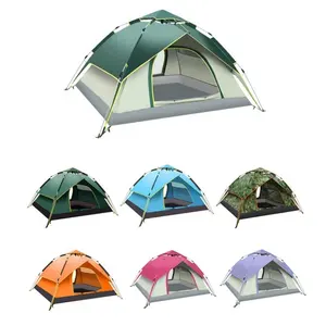 Tenda completamente automatica tenda pieghevole campeggio rapido aperto 3-4 persone doppio strato ispessito impermeabile staccabile campeggio dieci