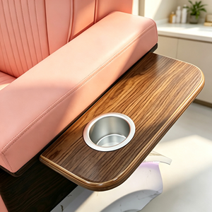 Fauteuil de pédicure spa électrique avec massage, base en marbre et lumière LED - Product Image 4