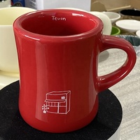 Tasse à café en céramique, blanche, vintage, style rétro, classique, créative, personnalisée, épaisse, 12oz