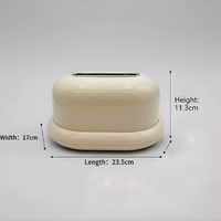 Boîte à mouchoirs classique personnalisée (chromée) – Organisateur de serviettes en plastique pour bureau