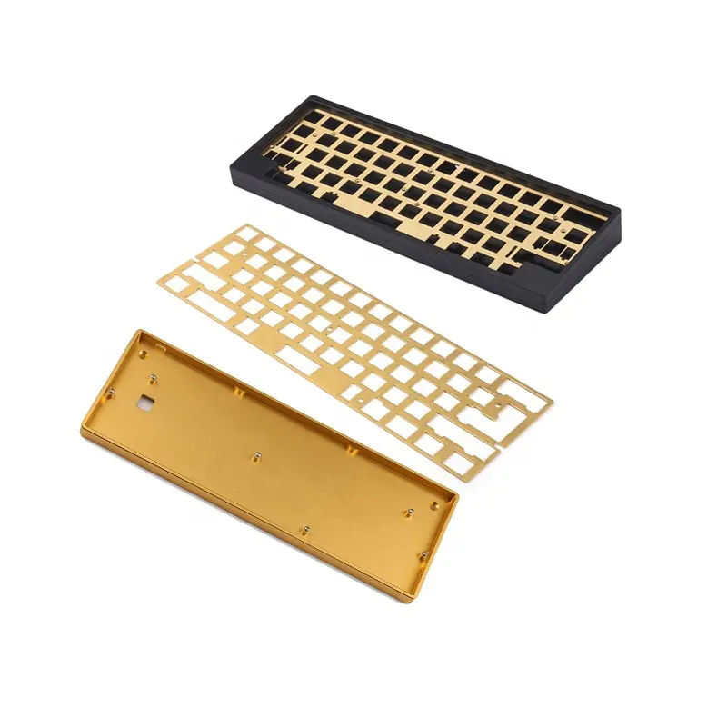 oem High Quality Customized aluminum polish milling cnc mechanical keyboard case 65% custom cnc keyboard
