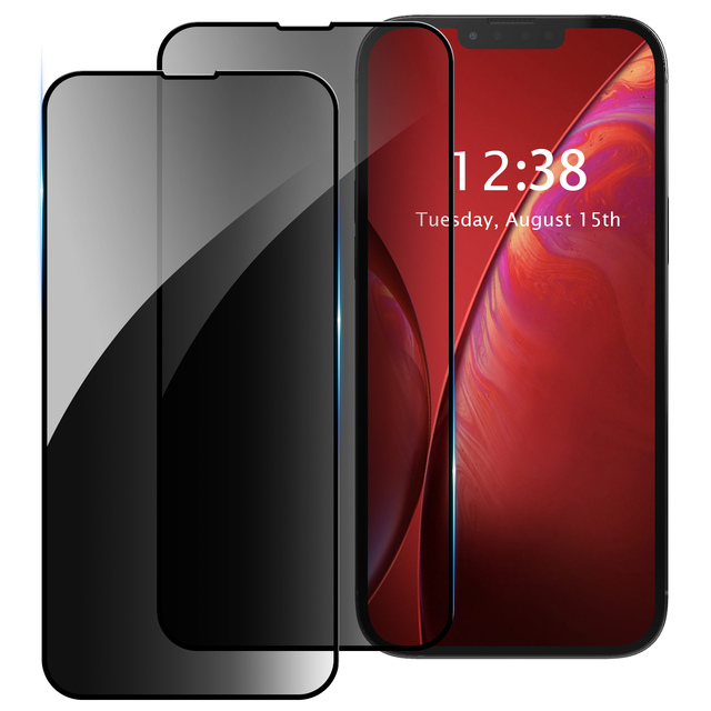 Two-piece Curved/Flat Fingerprint Unlocking Privacy Tempered Glass Screen Protector for Huawei&Oppo&Vivo&Samsung Protection Film