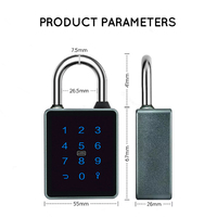 Candado Inteligente de Combinación RIXIANG T55C-TT, Impermeable IP, de Aluminio, Recargable por USB, Control por Aplicación, Entrada sin Llave, Contraseña y Tarjeta