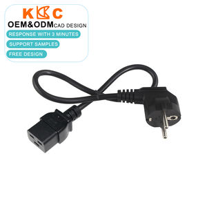 Cable de alimentación EU Schuko tipo E/F con enchufe de 3 pines a IEC320 C19, cable de alimentación CA con certificación VDE, conector CEE 7/7 - Product Image 1