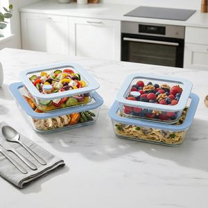 Boîte à lunch en verre borosilicate de haute qualité, écologique, sans BPA, compatible lave-vaisselle et micro-ondes, personnalisable - Product Image 5