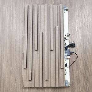 DIY modüler ızgara WPC yivli Panel aydınlatma dekoratif Slat Grille bambu Fiber arka plan duvar aydınlık kaplama - Product Image 3