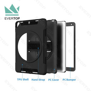 TS-TC01 pour <span class=keywords><strong>iPad</strong></span> 2020 Trois Couches Goutte Étui de Protection avec 360 Support rotatif Dragonne Protecteur D'écran pour Samsung Galaxy - Product Image 3