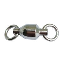 Connecteur de pêche à roulement à billes, émerillon roulant en acier inoxydable, anneau solide, accessoires d'émerillons de pêche robustes