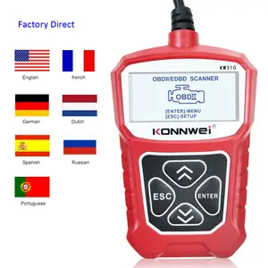 OEM directo de fábrica KONNWEI KW310 escáner de función completa automotriz lector de código OBD2 escáner de coche herramientas de diagnóstico con ruso