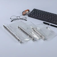 Planificateur de classeur à 6 anneaux en PVC souple transparent A7 B5
