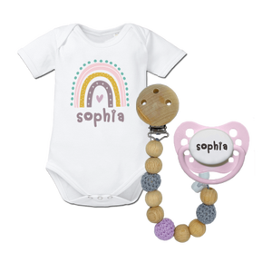 Cuscino nascita stampato con nome Rainbow (Bambino / Bambina) - Product Image 2