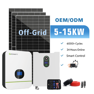 อินเวอร์เตอร์ Growatt พร้อมแบตเตอรี่ลิเธียมสำหรับระบบโซลาร์เซลล์ 15 กิโลวัตต์ ที่สามารถจ่ายไฟให้บ้านได้ ระบบโซลาร์เซลล์ไฮบริดออฟกริด 10 กิโลวัตต์ และระบบโซลาร์เซลล์ออฟกริด 5 กิโลวัตต์ - Product Image 1