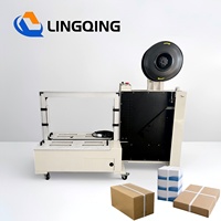 Machine à cerclage PP entièrement automatique G004, à table basse, pour emballage de cartons, équipement de cerclage rapide 15-70 kg