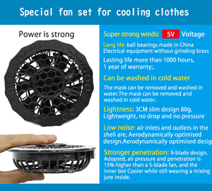 เสื้อแจ็กเก็ตแอร์ระบายความร้อนเสื้อผ้าสำหรับฤดูร้อนอากาศเย็นต้องมีแถบสะท้อนแสงด้านหน้ากระเป๋าหลายช่อง - Product Image 6