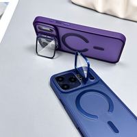 Étuis de téléphone portable GS Wholesale de luxe antichoc avec anneau magnétique en PC+TPU pour S25 Ultra Orange Mat