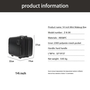 La nueva maleta <span class=keywords><strong>de</strong></span> PC ABS 2024 se puede personalizar en color para cosméticos y viajes cortos maleta barata multifuncional - Product Image 6