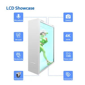 86 "3d Transparante Hologram Lcd Box 4K Menselijke Grootte Real Time Showcase Van Ramen En Android Systeem