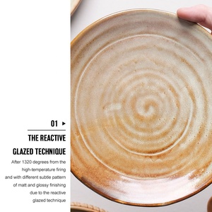 Japon tarzı 8 inç seramik yemek tabakları restoran mutfak yemek servisi için porselen suşi tabağı çanak - Product Image 3