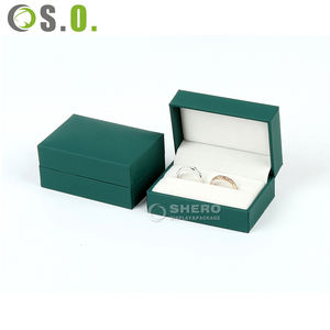 Caja de Cartón Verde con Logotipo Personalizado para Anillos, Colgantes, Pulseras, Brazaletes, Collares y Joyas - Product Image 1