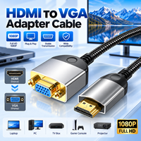 Convertisseur HDMI vers VGA 1080P 60Hz, adaptateur vidéo HDMI mâle vers VGA femelle pour ordinateur portable, ordinateur, moniteur, projecteur, écran