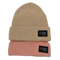 Bonnet unisexe côtelé à revers avec pompon, 100 % acrylique, chaud, pour l'hiver, le ski et les sports, tricoté, avec patch logo personnalisé